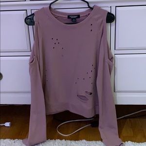 Long sleeve pink / beige shirt